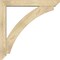 Ekena Millwork Thorton Slat Rough Sawn Bracket w/ Offset Brace, Douglas Fir, 6"W x 40"D x 40"H BKT0604X40X40THR06RDF - alternate 2